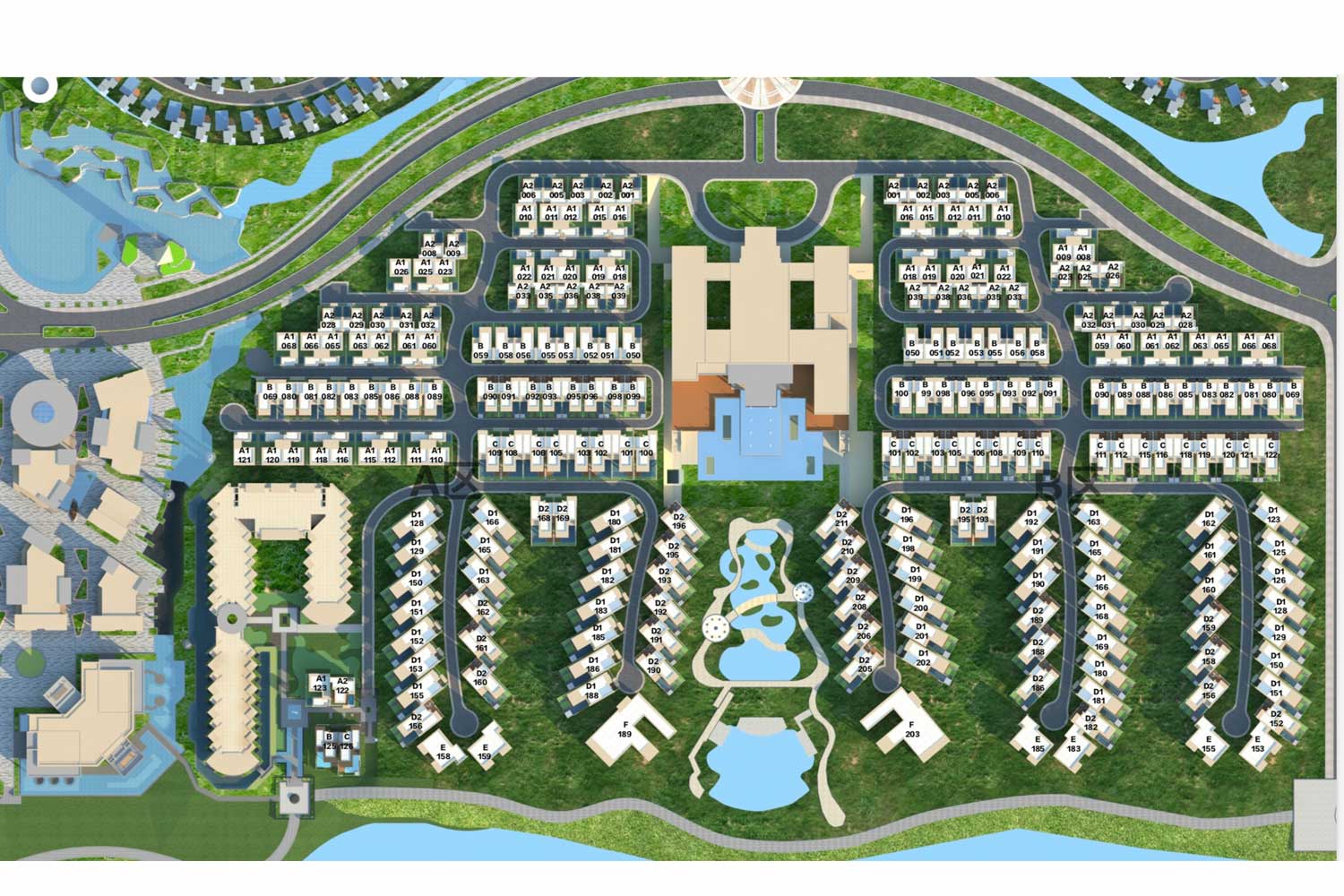 Mặt bằng tổng thể dự án 6 Miles Coast Resort