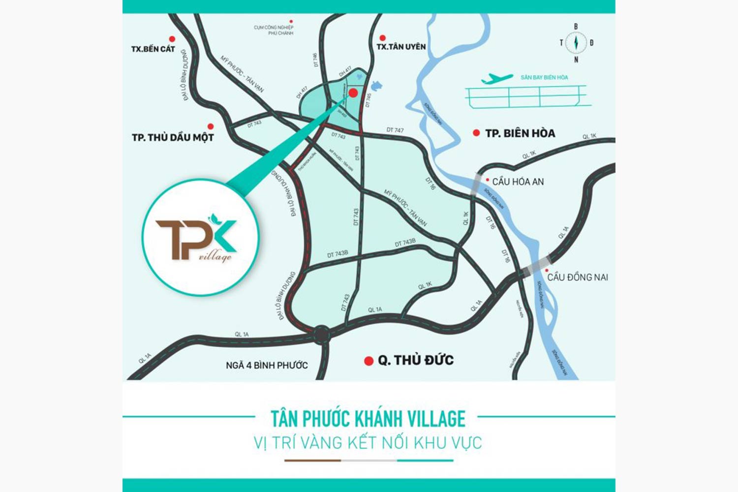 Vị trí dự án đất nền Tân Phước Khánh