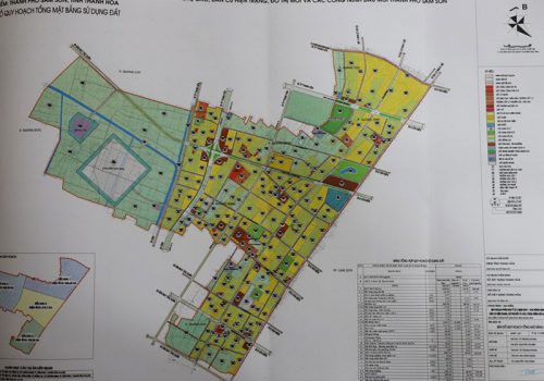 Bản đồ quy hoạch khu F tỷ lệ 1/2.000 TP. Sầm Sơn. Ảnh: thanhhoa.gov.vn