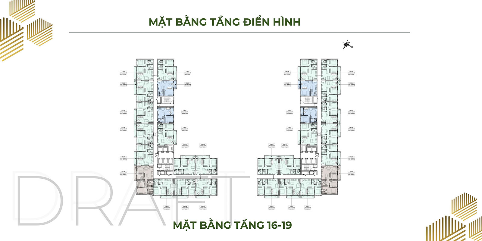 Mặt bằng dự án căn hộ Anderson Park tầng 16 - 19