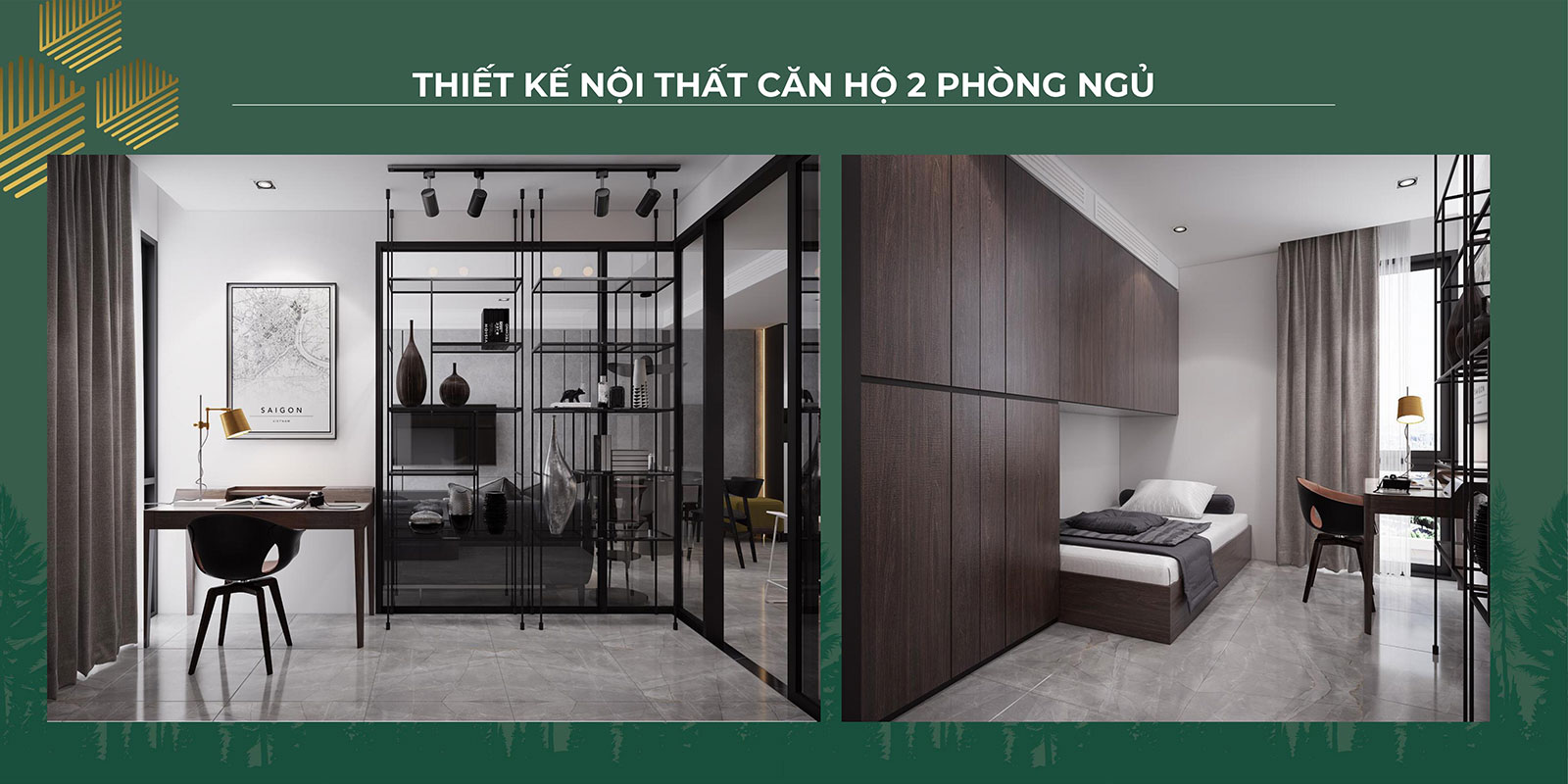 Thiết kế nội thất căn hộ 2PN 03