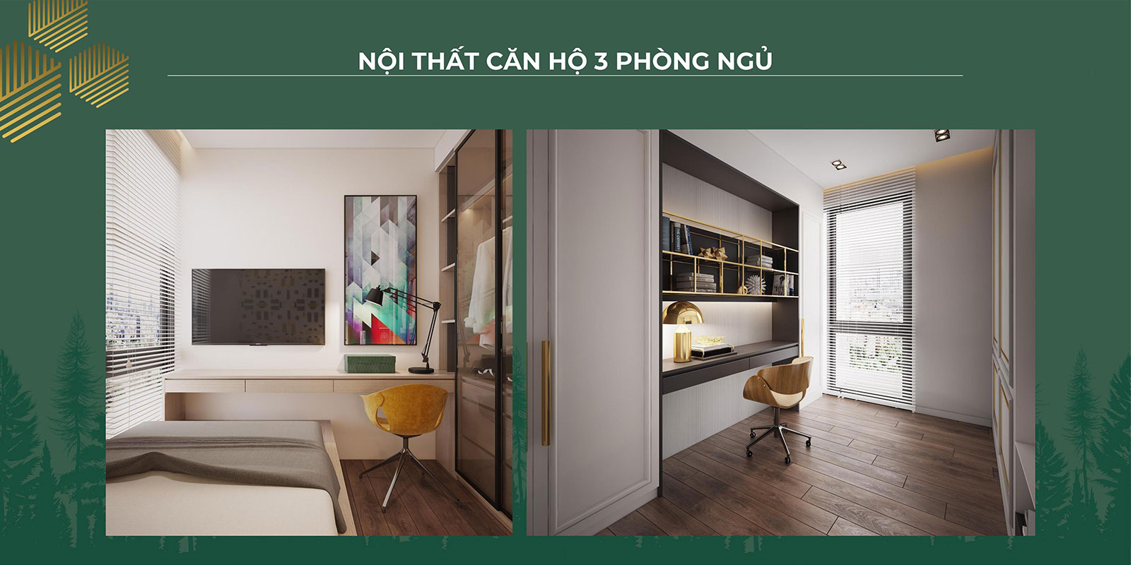Thiết kế nội thất căn hộ 3PN 01