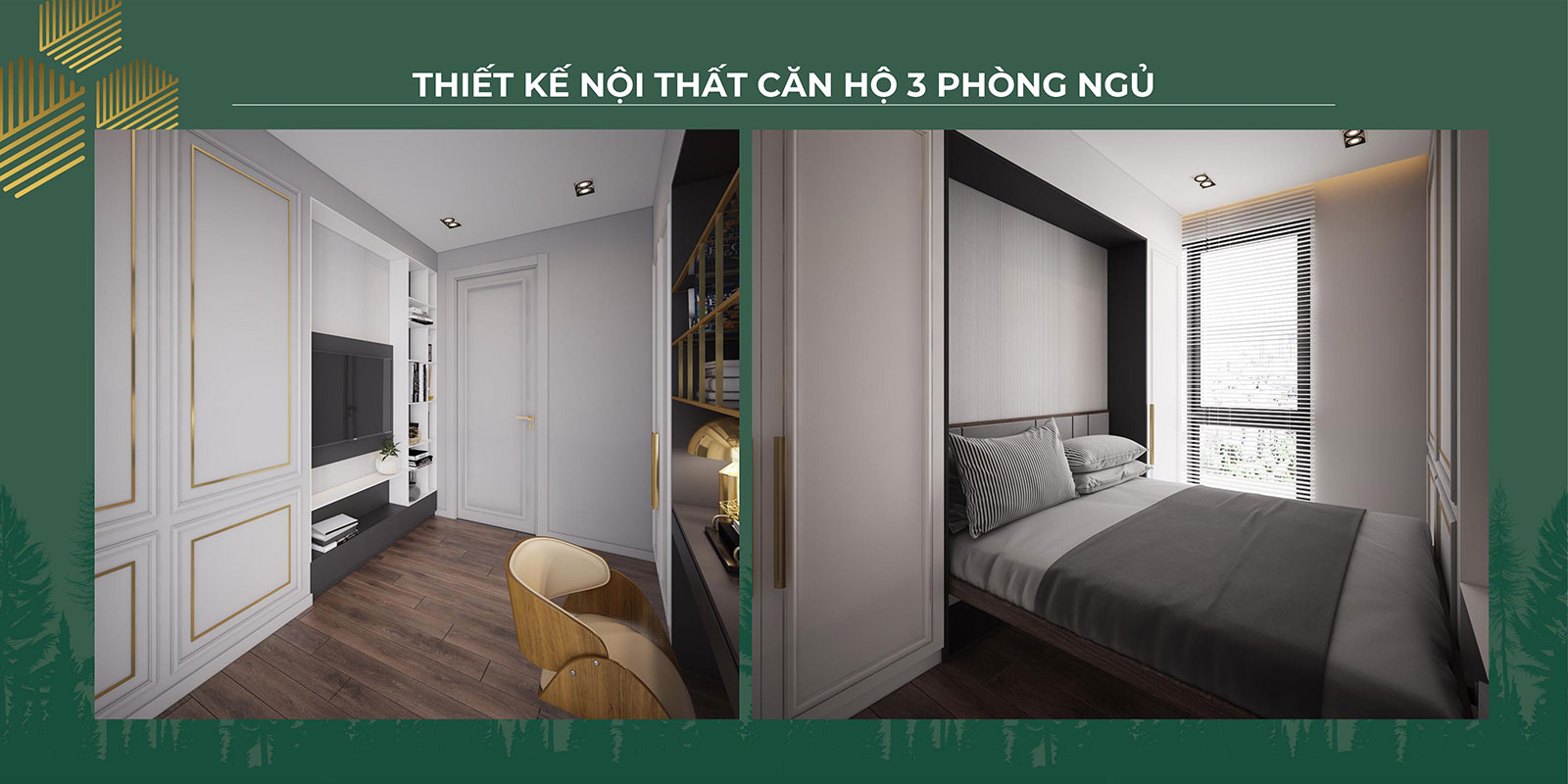 Thiết kế nội thất căn hộ 3PN