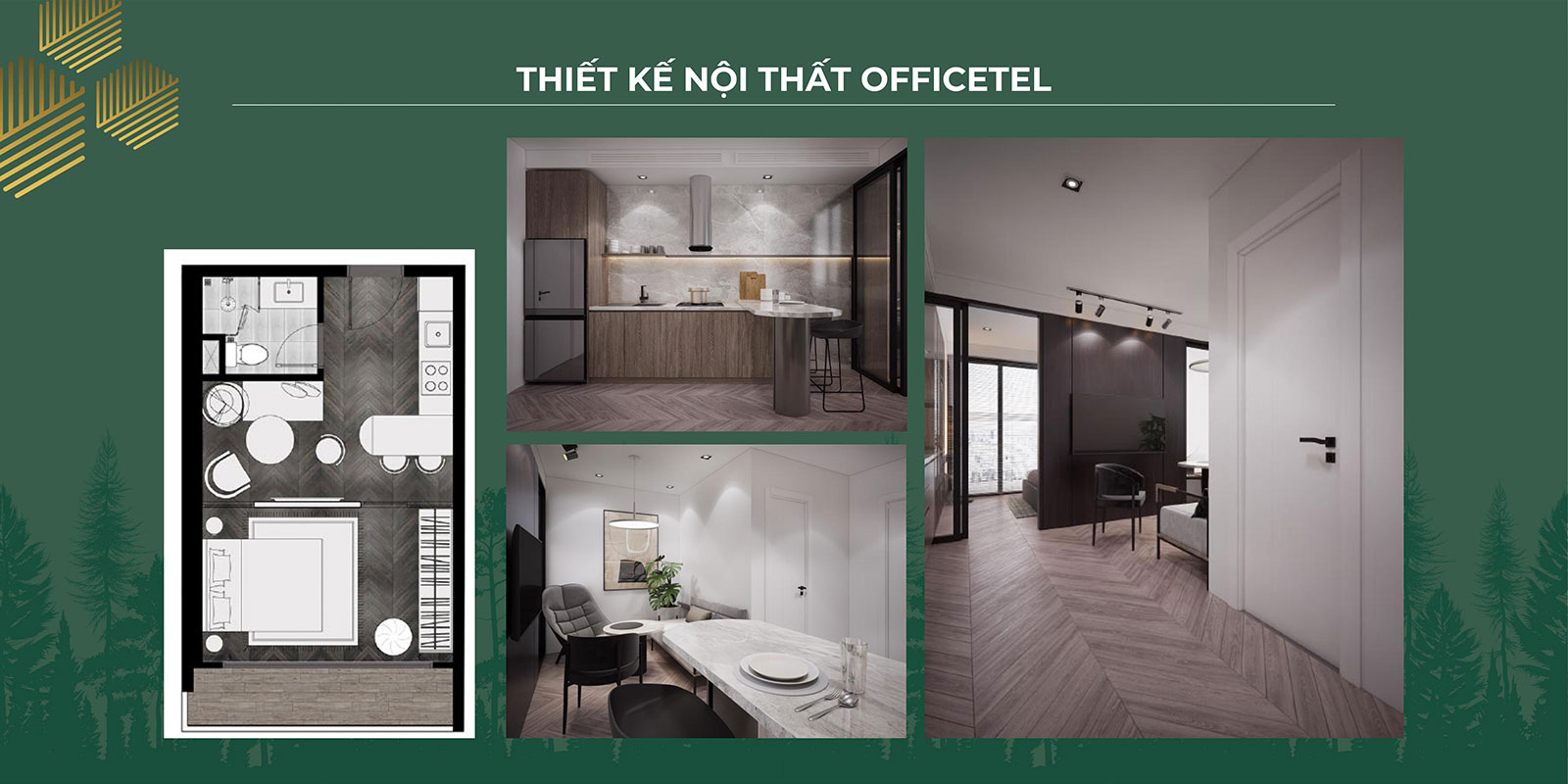 Thiết kế nội thất Officetel 