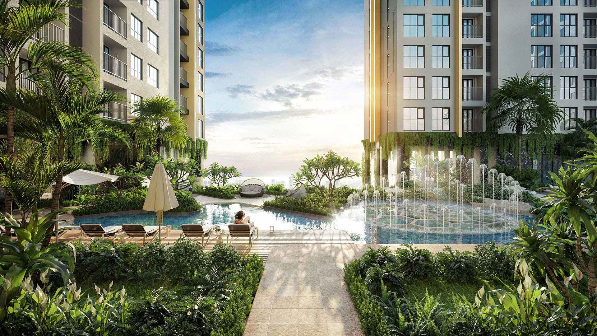 Không gian sống tại Happy One - Central được kiến tạo theo tiêu chuẩn sống xanh của Singapore