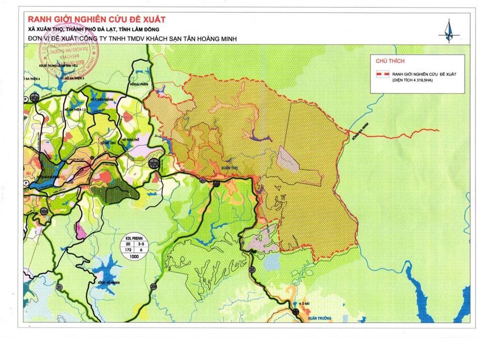 Tập đoàn Tân Hoàng Minh đề xuất lập quy hoạch khu đất 4.320 ha tại Lâm Đồng