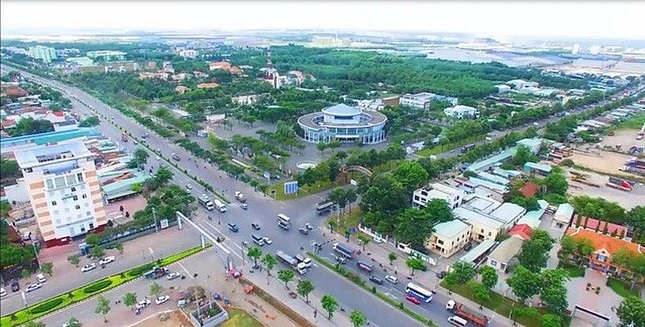 Một góc thị xã Phú Mỹ, tỉnh Bà Rịa - Vũng Tàu. Ảnh: Báo Xây Dựng.