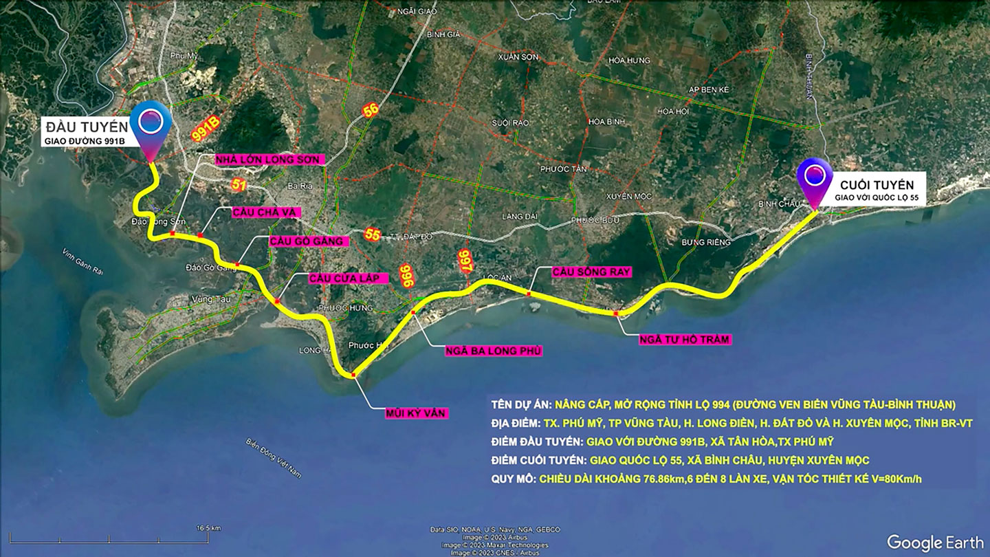 Đường ven biển Vũng Tàu-Bình Thuận được kỳ vọng mở ra nhiều không gian phát triển mới cho tỉnh.