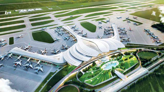 Mô hình Cảng hàng không quốc tế Long Thành.