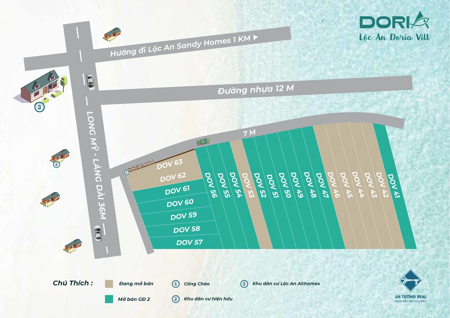 Mặt bằng tổng Lộc An Doria Vill 2025